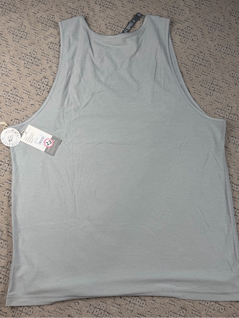 Vuori Pale Gray Performance Tank Top